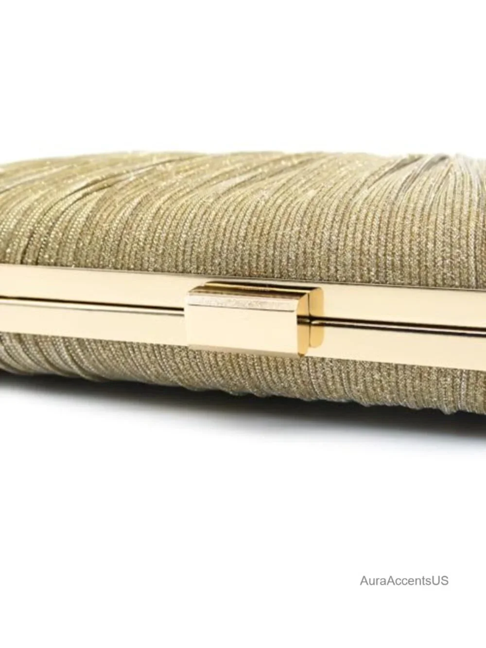 Pleated Clutch Evening Bag with Detachable Chain for Wedding Prom Party